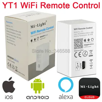 

YT1 WiFi Remote Controller, Smartphone App Control, WiFi Wireless Control, Amazon Alexa Voice Control for Mi.light 2.4G Series
