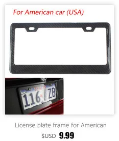 CNSPEED License Plate Frame For Audi A4 S4 A5 S5 A7 S7 08-15 License Plate Holder Mount Tow Hook License plate frame TT101097