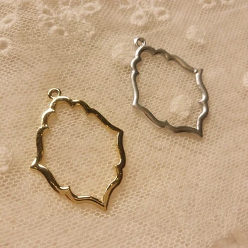 

5 pcs/lot Butterfly Magic mirror Metal Frame Pendant Gold Charm Bezel Setting Cabochon Setting UV Resin Charm