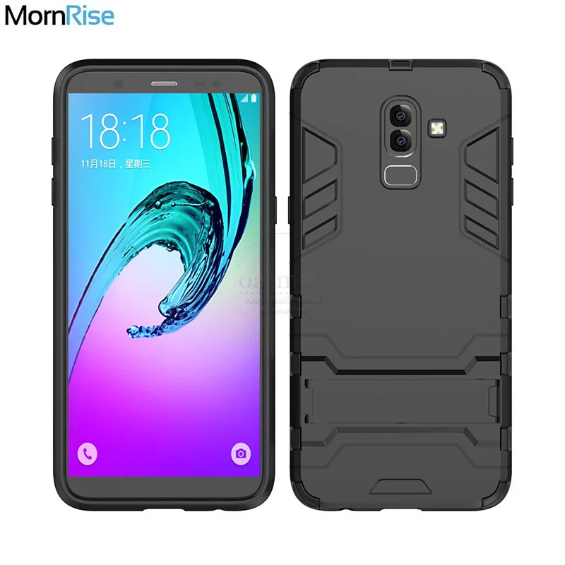 For Samsung Galaxy J8 2018 Case PC + TPU Kick Stand Back Cover Cases
