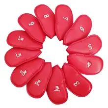 12 шт. Синтетическая кожа Гольф железные крышки искусственная кожа универсальная Прочная Железная Клубная крышка чехол для головки клюшки для гольфа крышка набор подходит всем брендам