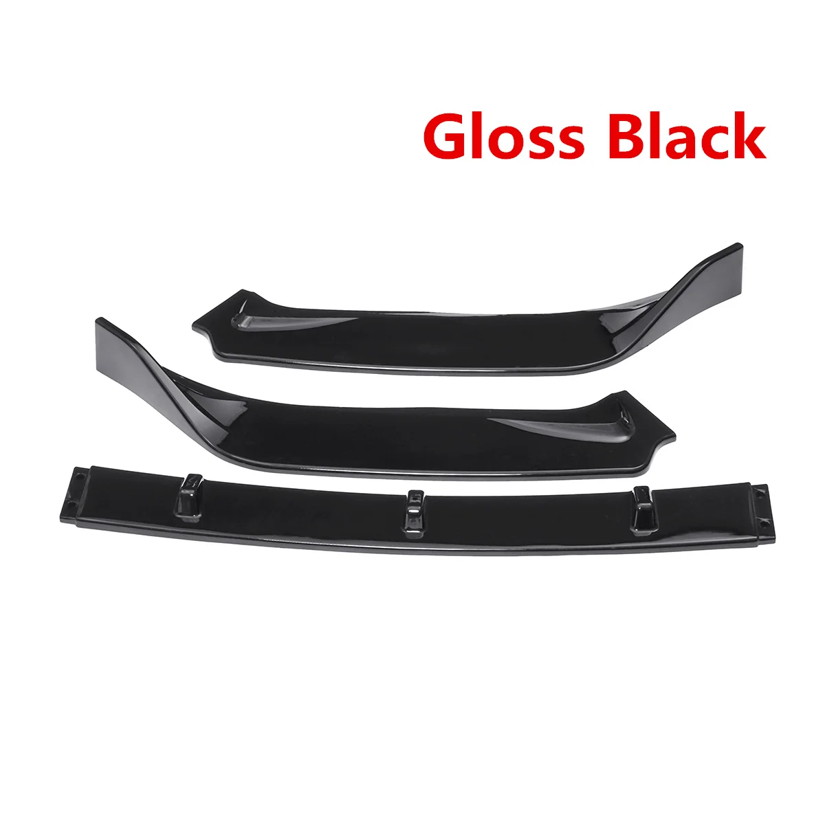 Новые 3 шт. передний бампер автомобиля губ/комплект тело спойлер для Nissan Sentra передний бампер автомобиля диффузор сплиттер для губ - Цвет: Gloss Black