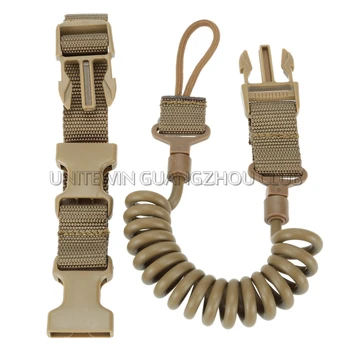 

Airsoft Hunting Pistol Hand Gun Sking Secure Spring Lanyard Sling Belt Military Shooting CS Sling