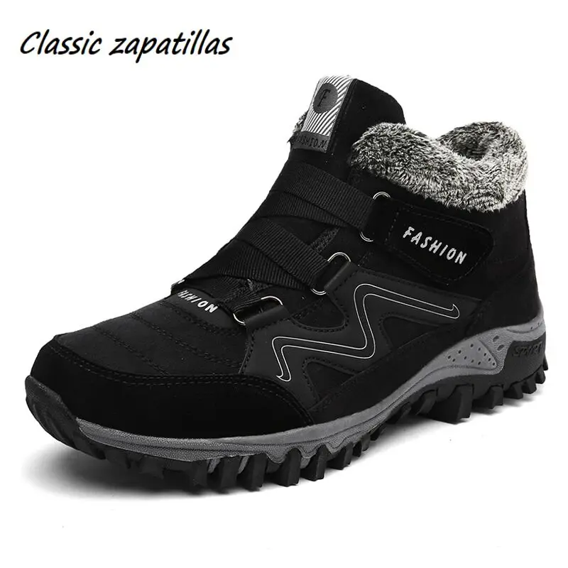 Классическая зимняя обувь Zapatillas мужские зимние ботинки нескользящие теплые