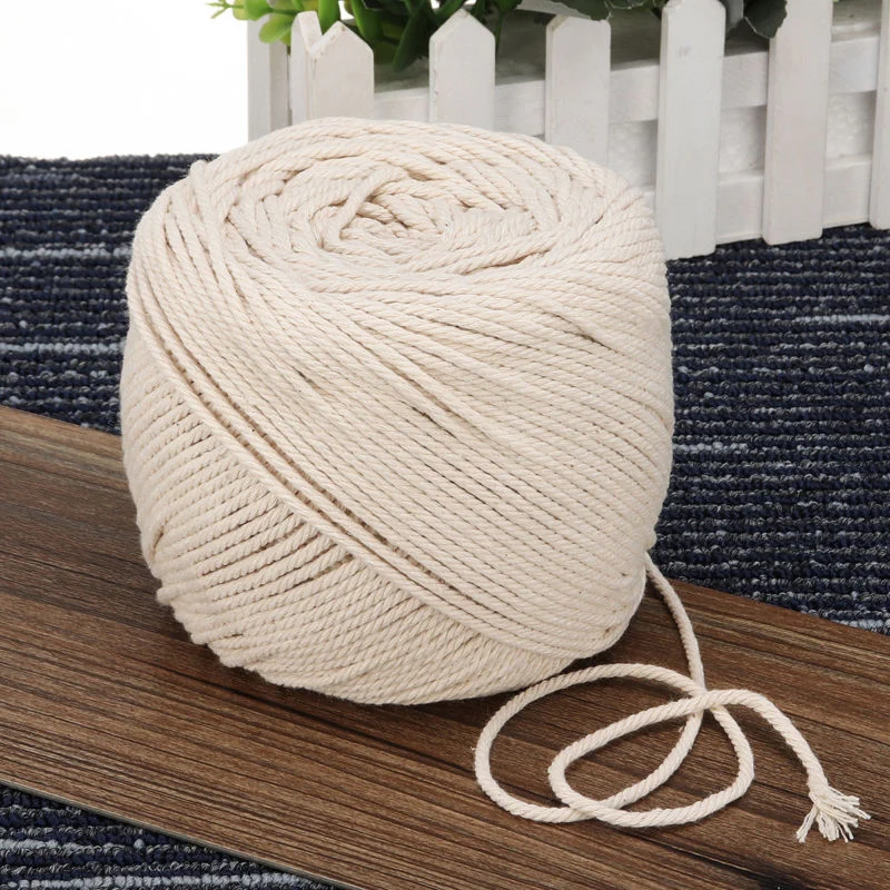 Популярный 1 мм 10 бежевый хлопковый витой шнур плетение из веревок Macrame Artisan String
