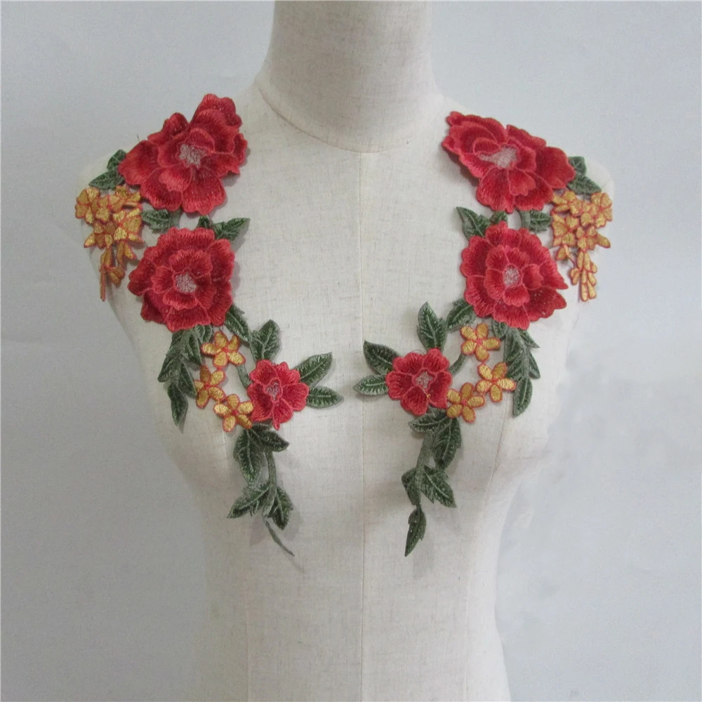 High quality brand new embroidery applique lace neckline sewing High quality brand new embroidery applique lace neckline sewing