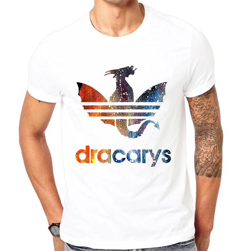 2019 летние мужские футболки с принтом Игра престолов Dracarys дизайнерская брендовая