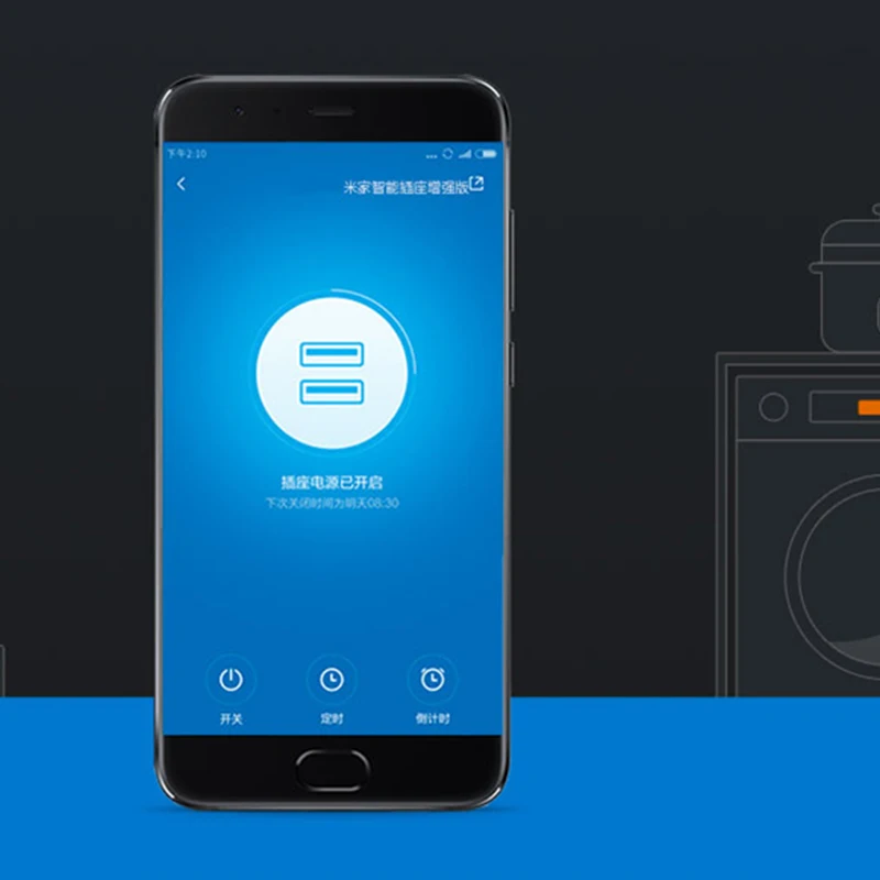 Xiaomi Mijia, умная розетка с двумя usb-разъемами, улучшенная, Wi-Fi, управление таймером, функция отсчета, BC1.2, милый мини, 2200 Вт, 10 А