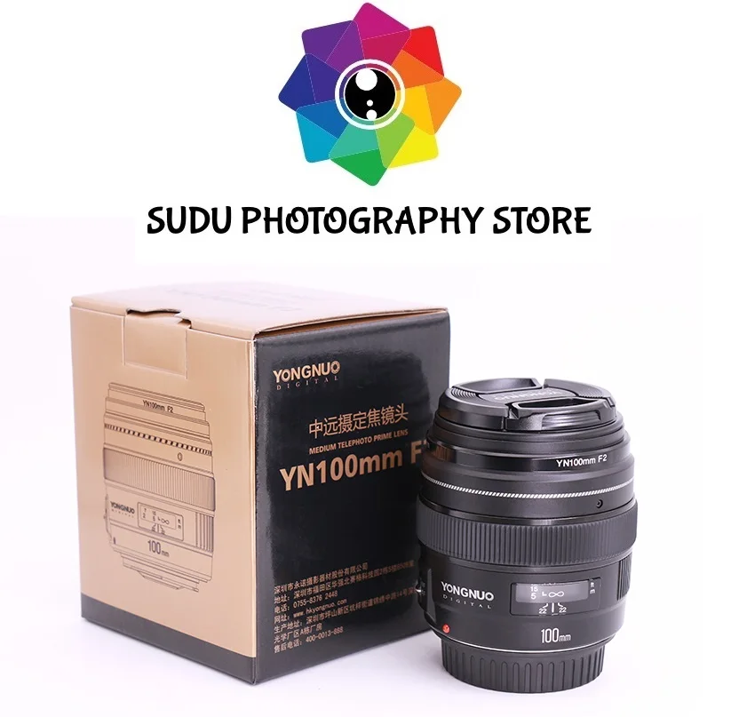  YONGNUO YN100mm F2 AF MF Large Aperture Auto Focus Lens for Canon For Nikon
