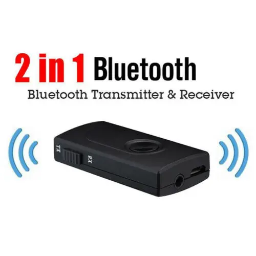 Wireless Bluetooth 3.5mm AUX Audio Transmitter Receiver Multipoint Music Adapter 2-in-1 3D04 | Электроника
