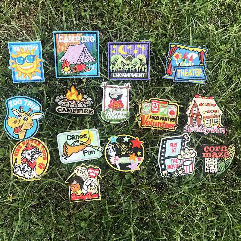 

Pulaqi Outdoor Camping Embroidery Applique Clothes Badges Patch Biker Patches Sew On Letters Logo Patches For Jeans Diy H