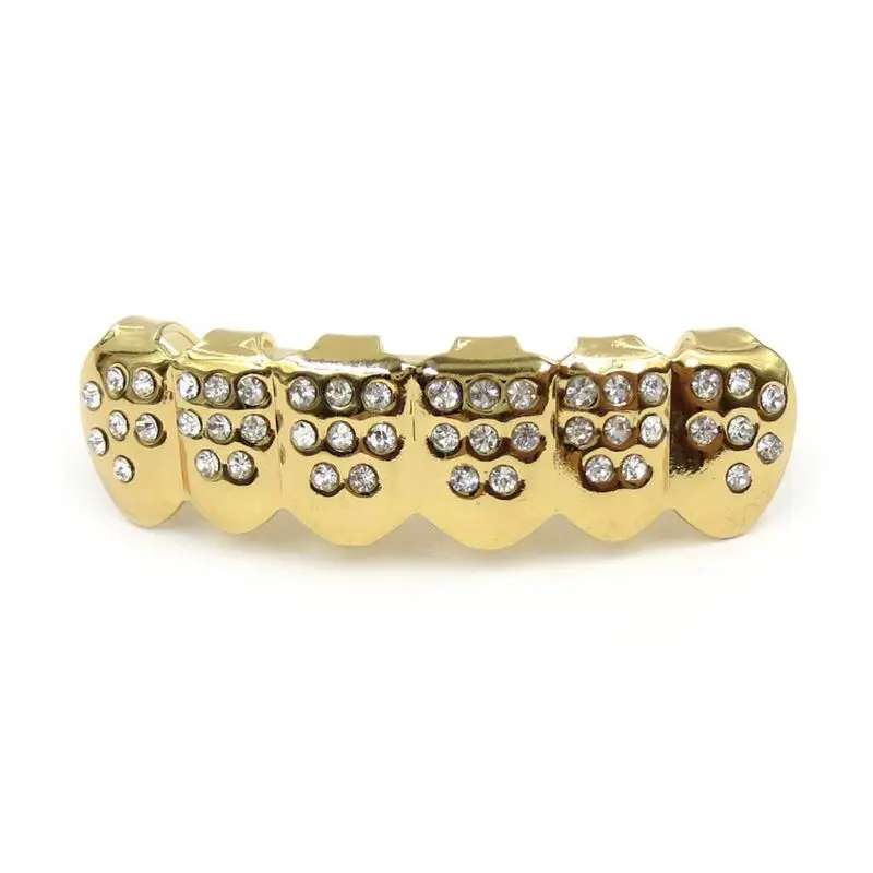 JAVRICK новые модные золотые и серебряные зубы Grillz с верхней нижней частью для мужчин и женщин ювелирные изделия - Окраска металла: C
