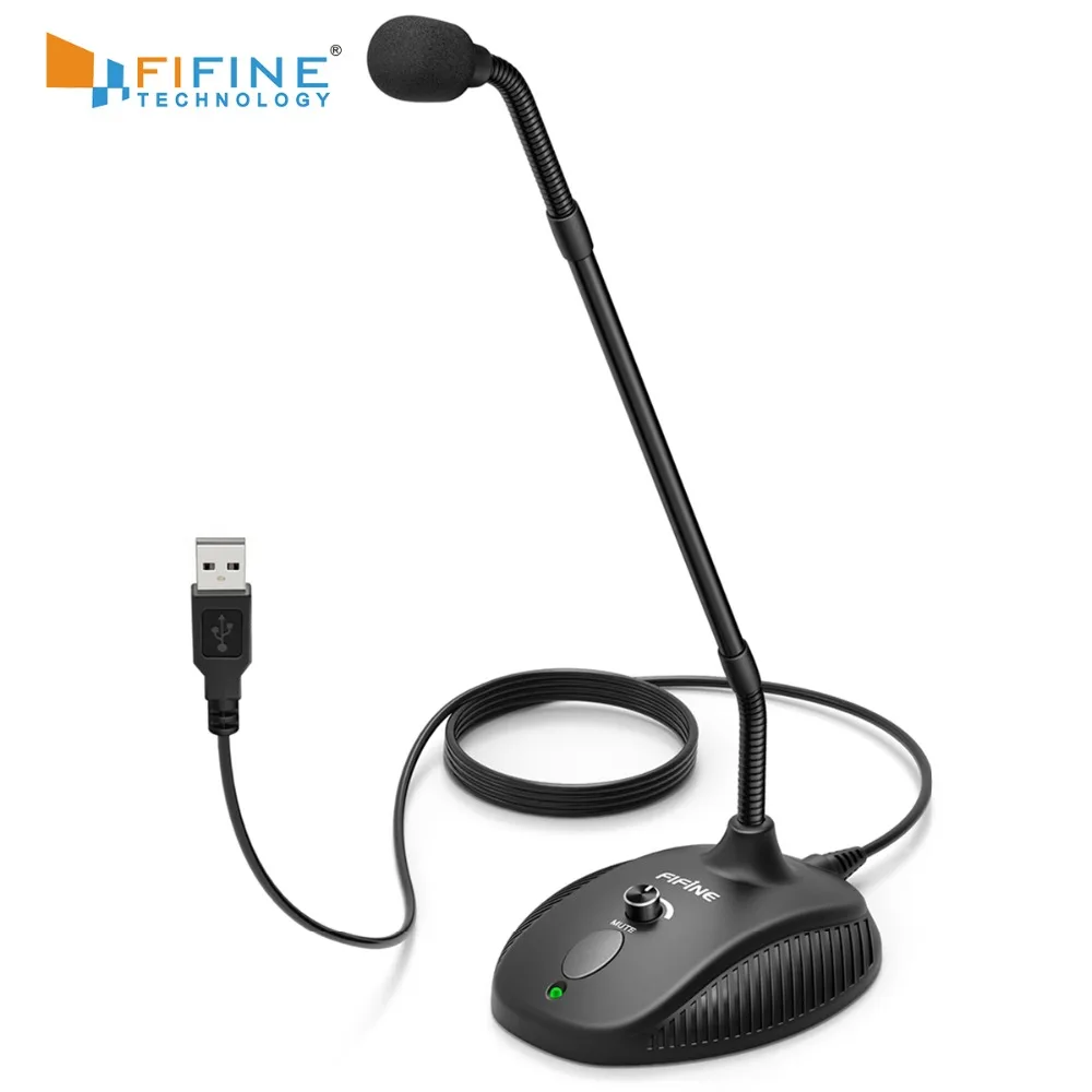 Гибкий usb микрофон Fifine 360 для Компьютерного Вещания записи инструментов видео игр