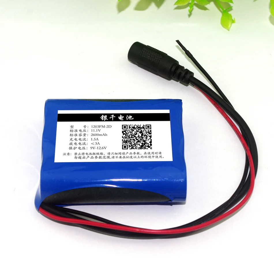Buy The new 12V 2600 mAh lithium ion battery CCTV