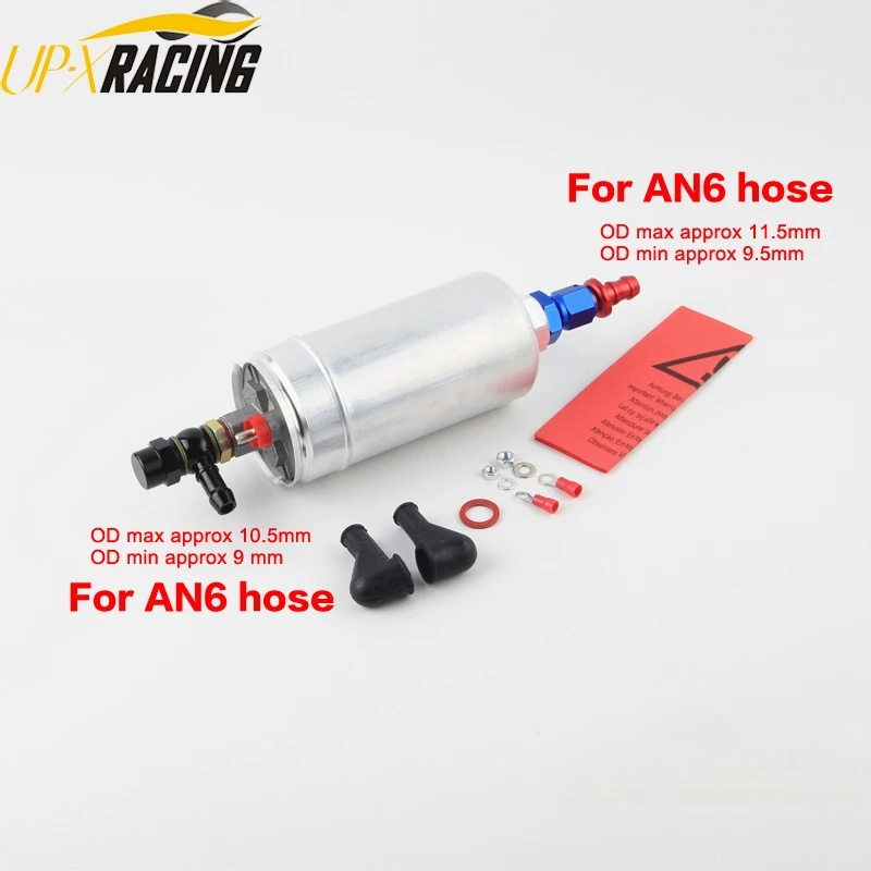 Высокое качество внешний топливный насос 044 OEM: 0580 254 044 Poulor 300lph с AN6 нажимной фитинг FP044D