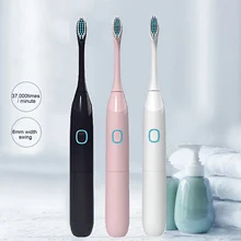 Водонепроницаемая электрическая зубная щетка звуковые волны высокая частота Вибрация электрическая зубная щетка перезаряжаемая портативная зубная щетка для путешествий