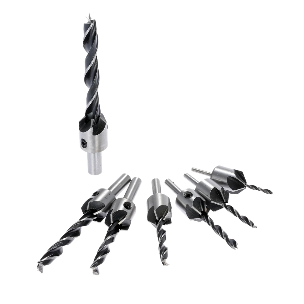 7pcs milling cutter furadeira herramientas madera punte trapano countersink drill bits for metal Woodworking Tools Drill Bits