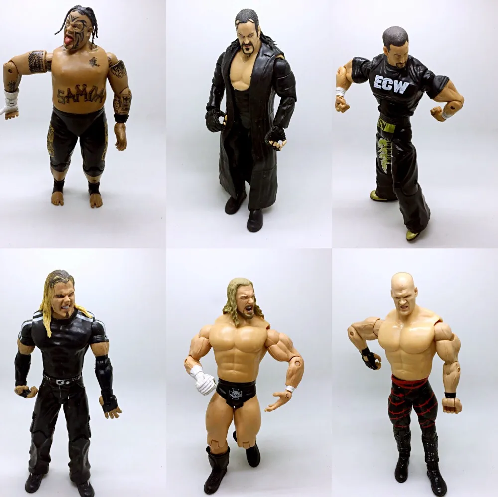 

Popular 3Pcs/lot Occupation Wrestling Gladiators Movable Multi Joint Model Dolls Wrestler Action Figure toys Free Shipping