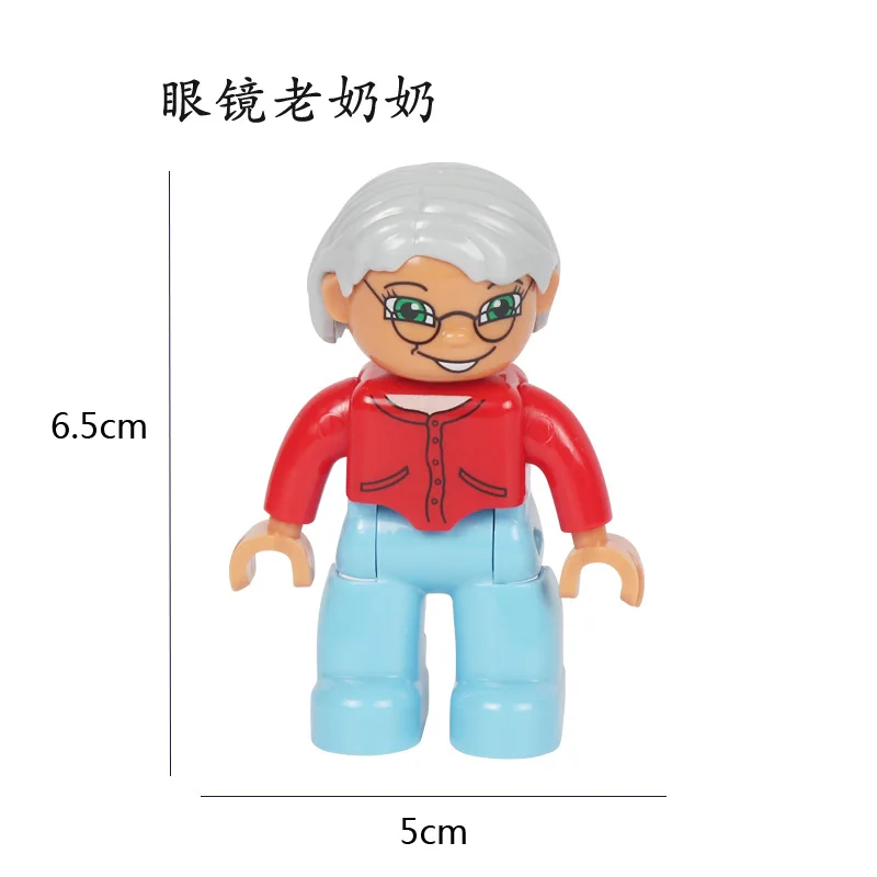 Big Size Action Figures City Princess Pirate Policemen Family Series  Building Blocks Compatible LegoINGS Duploes Education Toys for children (2)