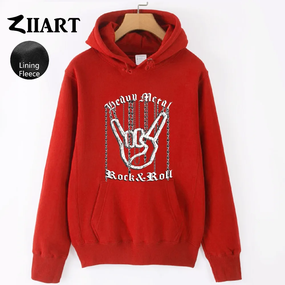 Heavy Metal Rock Roll Hand Chain Horned Gesture Corna Mano Cornuta Girls Woman fleece Hoodie couple clothes ZIIART Heavy Metal Rock Roll Hand Chain Horned Gesture Corna Mano Cornuta Girls Woman fleece Hoodie couple clothes ZIIART