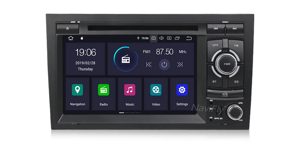 Sale NaviFly 7" 2 din PX30 IPS DSP android 9.0 car dvd player for Audi A4 S4 RS4 2002-2008  Autoradio with GPS system BT WIFI USB RDS 13