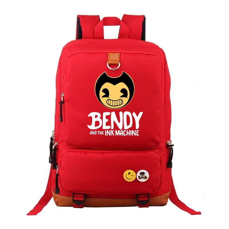 

Cartoon Bendy And The Ink Machine Children Boy Girl School bag Women Bagpack Teenagers Schoolbags Canvas Men Student Backpack 9