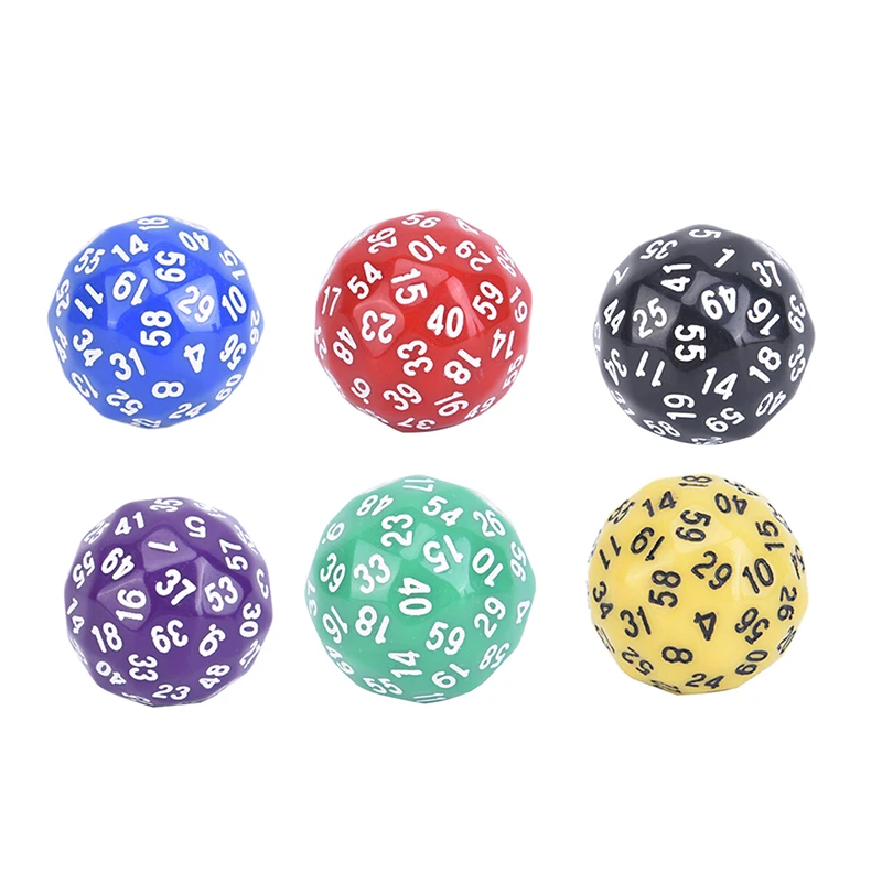 1 шт. 60 игральные кости для игры многогранные D60 акриловые подарок любителей игр