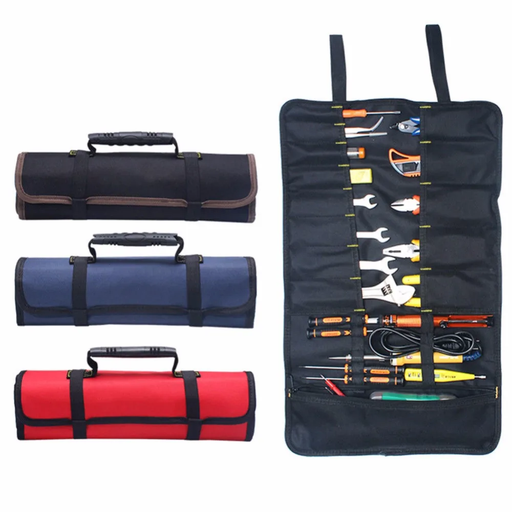 

Multfunction Tool Bag Practical Carrying Handles Oxford Canvas Instrument Rolling Case