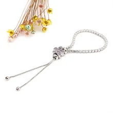 BAOPON действительно белый розовый цвет женские ювелирные изделия австрийский Королевский Розовый квадратный кристалл браслеты и браслет для женщин подарок