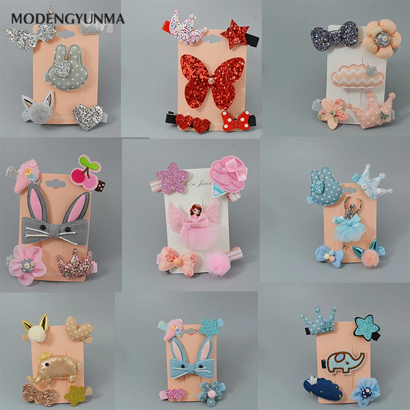 

Nerlero Cute Hair Clips for Girls Fashion Kids Crown Flowers Bow Hairpins Girls Cartoon Hair Pins Kids Hair Accessories 5Pcs