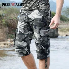 Весенне-летние Брендовые мужские шорты, военный камуфляж, хлопковые шорты для мужчин, повседневные мужские модные камуфляжные карго комбинезоны размера плюс