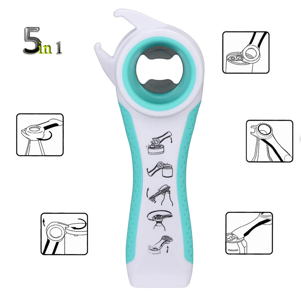 

ZMHEGW 5 in 1 Multi function multi-function Stainless Steel plastic Can jar bottle open can Opener Beer Good Kitchen Tool tools