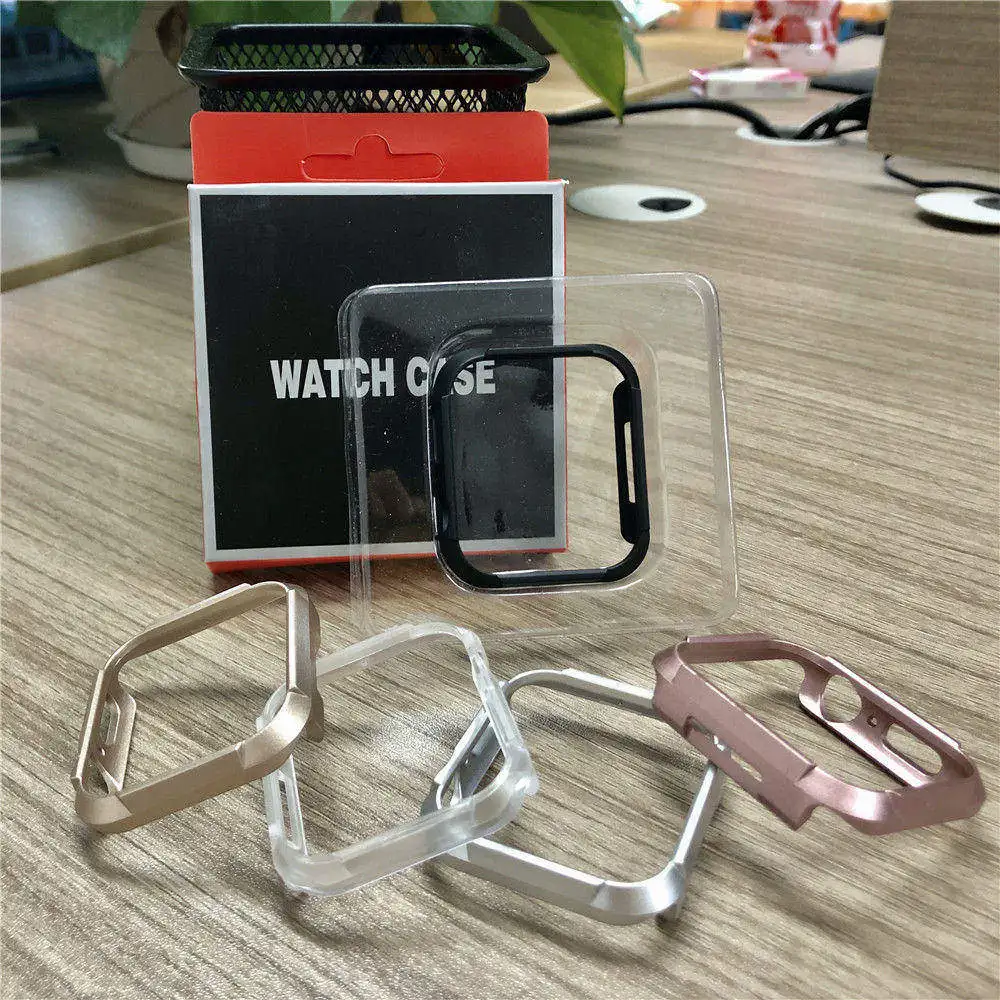 

FOLOME Colorful Light Slim Watch Cover For Apple Watch Case 40MM 44MM Scrub PC Frame Screen Protector For iWatch Series 4