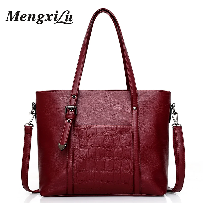 

Luxury Handbags Women Bags Designer 2018 Crocodile Pattern Women Bag Fashion Women PU Leather Handbags Big Ladies Shoulder Bags