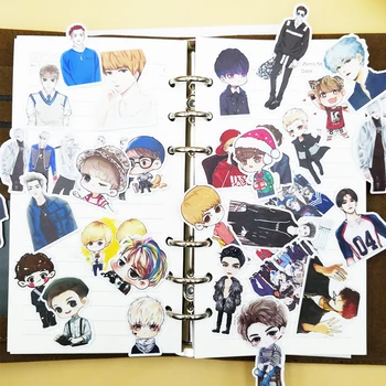 

32pcs Creative Cute Self-made BTS/EXO Q version boy background scrapbooking Stickers /Decorative Sticker /DIY Craft Photo Album