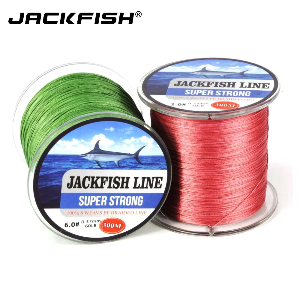 JACKFISH 8 حبلا 300 متر سلاسة صنارة صيد بولي ايثيلين مجدول مع مربع 10-60LB المتعددة الشعيرات خيط صنارة الصيد الكارب الصيد المياه المالحة JACKFISH 8 حبلا 300 متر سلاسة صنارة صيد بولي ايثيلين مجدول مع مربع 10-60LB المتعددة الشعيرات خيط صنارة الصيد الكارب الصيد المياه المالحة