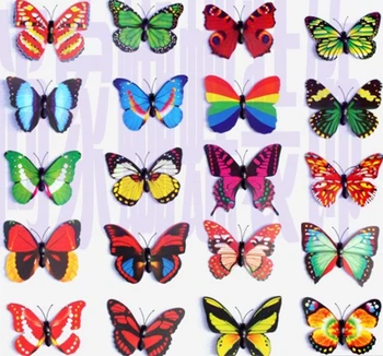 

Free Shipping 40 X Artificial Butterfly Decorations Craft Pin Clip Clothing Curtain Tablecloth Wedding Favor