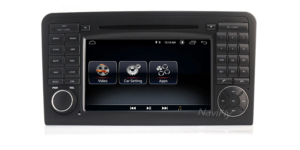 Top Navifly 2din Car dvd player GPS Navigation Android 8.1 For Mercedes Benz ML CLASS W164 ML300 ML350 ML500 GL X164 GL320 Radio Map 13