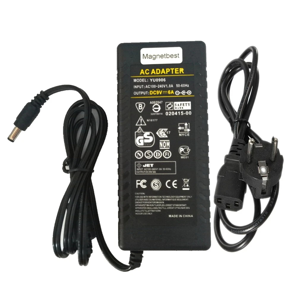 9v 6a 54 ワット Ac Dc アダプタ Ic チップ電源ダプタ 9v6a 充電器トランス Pos Led ストリップライト Cctv Ac ケーブル Laptop Adapter Aliexpress