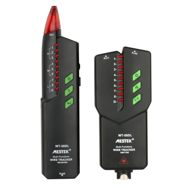 

MESTEK WT - 58DL Network Line Finder Anti-Jamming Noise-Free POE Patrol Line Checker With Red Pen Electrical Instruments