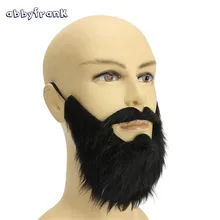 Abbyfrank Funny Black False Beards Moustaches Halloween Party Decoration Mask False beard For Theatrical Prop Prank