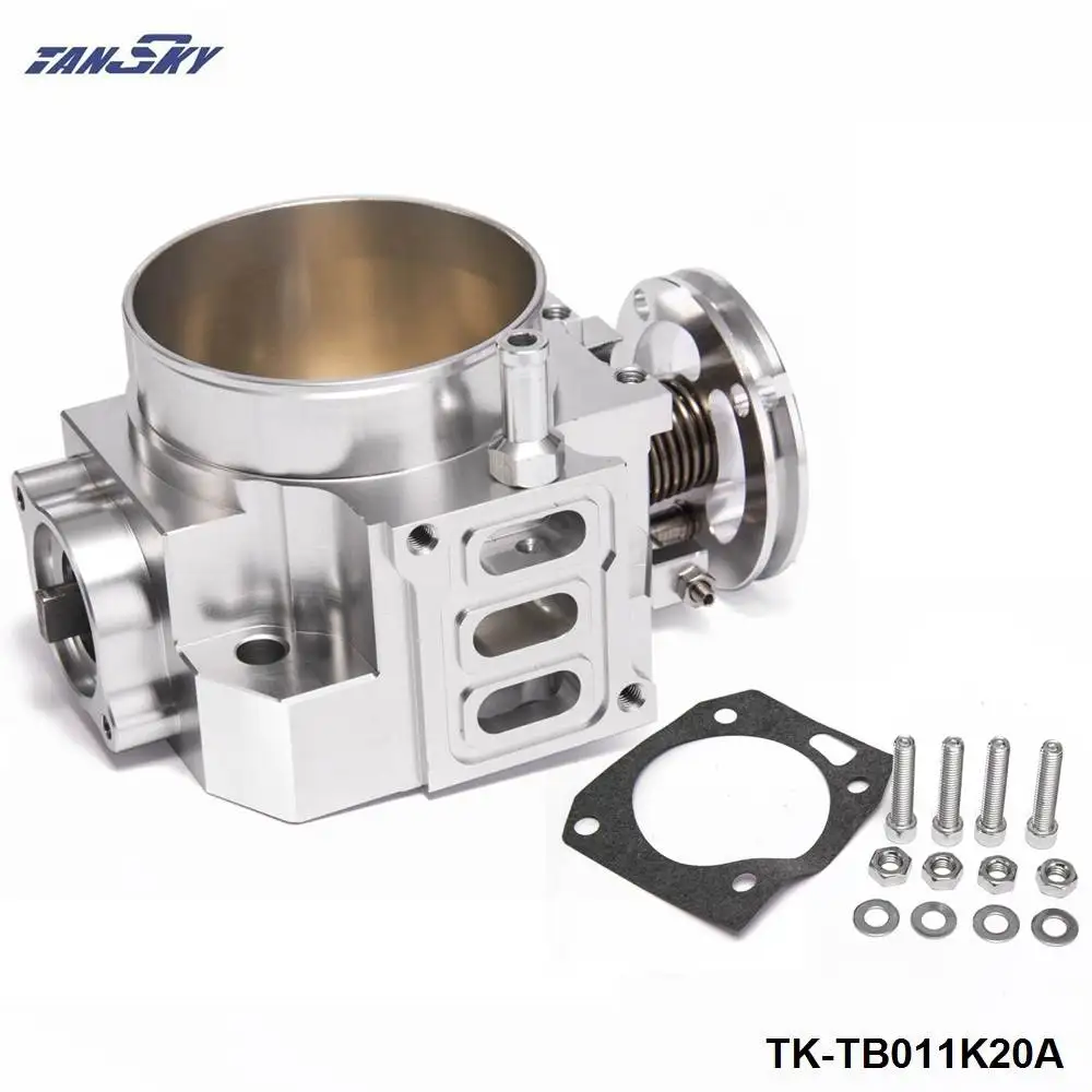 Upgrade 70mm Intake Manifold Throttle Body Plate Assembly Silver For Honda K20A2 / K20A4 TK-TB011K20A