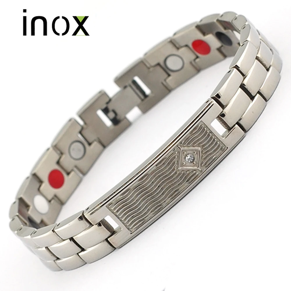 

2014 inox energy negative ion infrared energy magnetic titanium bracelet high quality