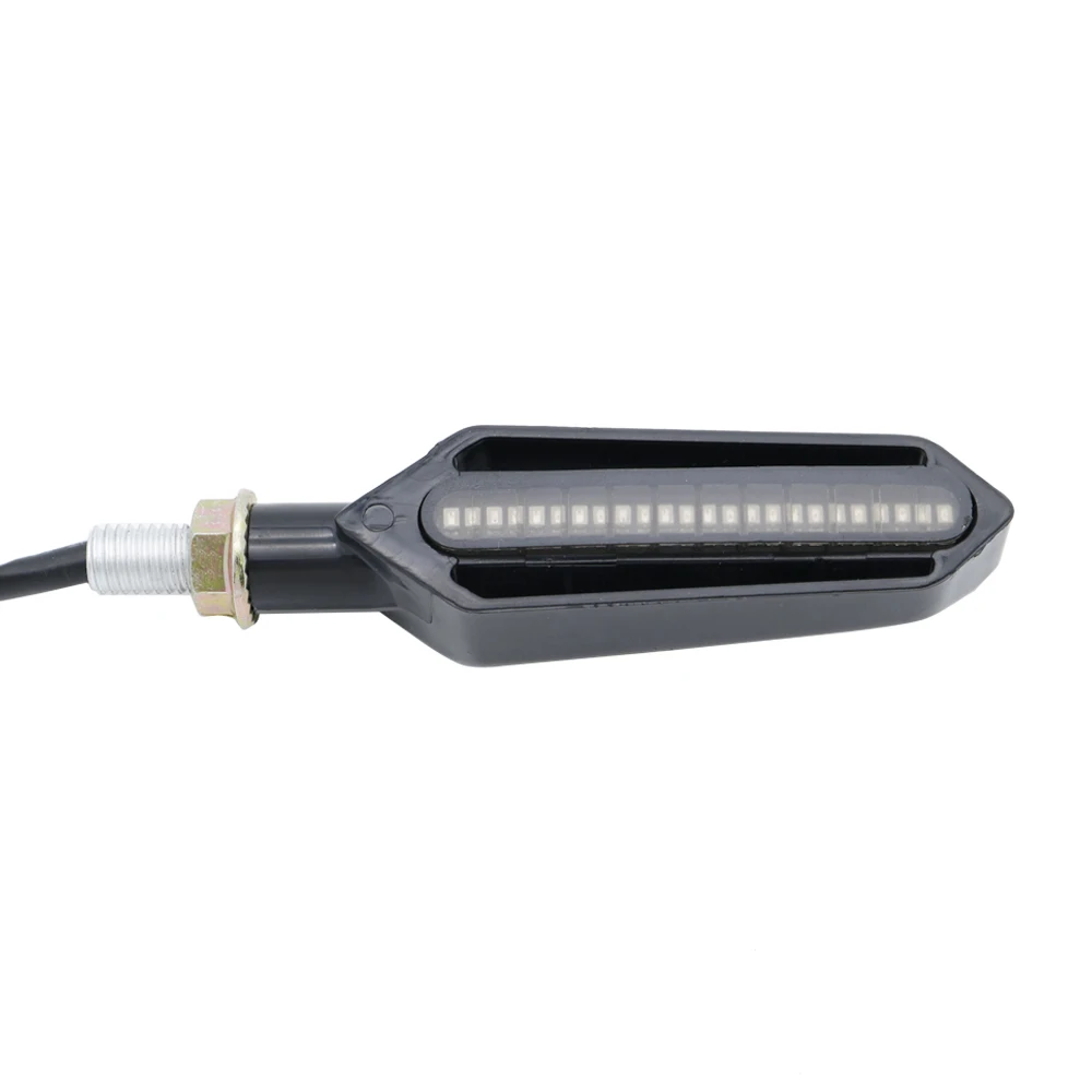 New 4PCS LED Motorcycle Turn Signal Light Flowing Water Indicator Lighting White DRL Indicators Blinker Flicker Flash Brake Lamp (4)