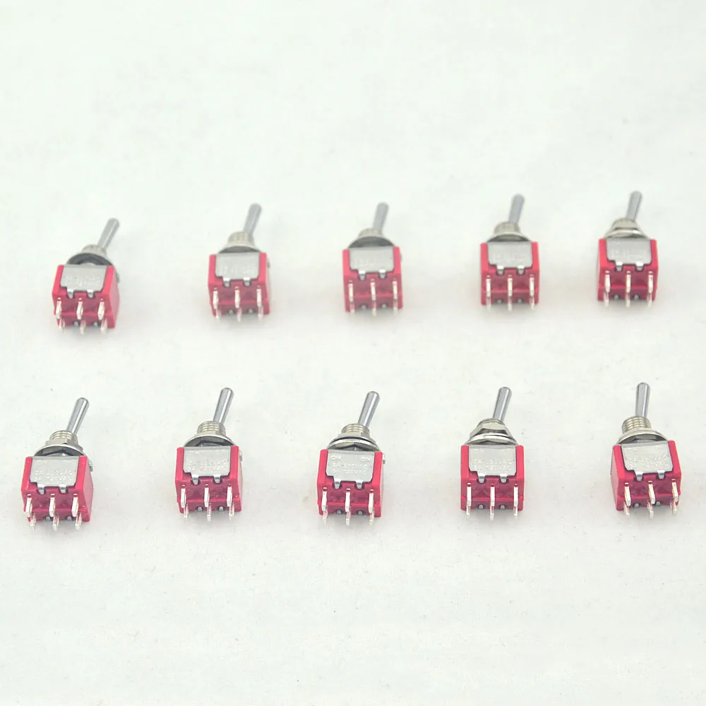 10Mini запирающий Переключатель Switch DPDT ON AC 5A/125V 2A/250V 6PIN для гитары и басов|Детали