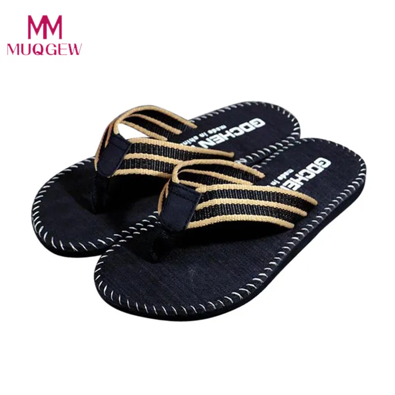 

MUQGEW men shoes Summer Stripe Flip Flops Shoes Sandals slippers men Flip-flops man flip flop shoe house slippers men shoes