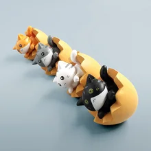 Автомобиль украшения яичной скорлупы фигурка кошки статуя животных moss Террариум для авто Декор для дома Смола ремесла орнамент игрушка