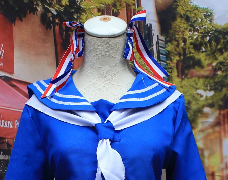Аниме Косплей Wadanohara and the Great Blue Sea Cos Wadanohara Хэллоуин женский японский Повседневный синий костюм моряка для маскарада костюм