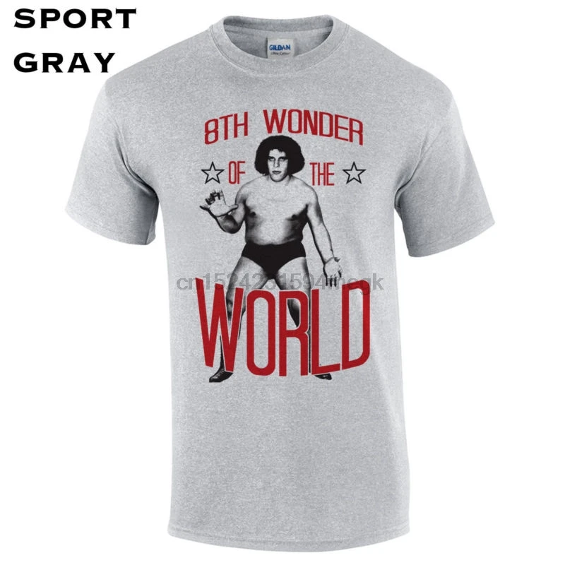 

8th Wonder of the World Mens T-Shirt Giant wrestling wrestler legend andre 80s
