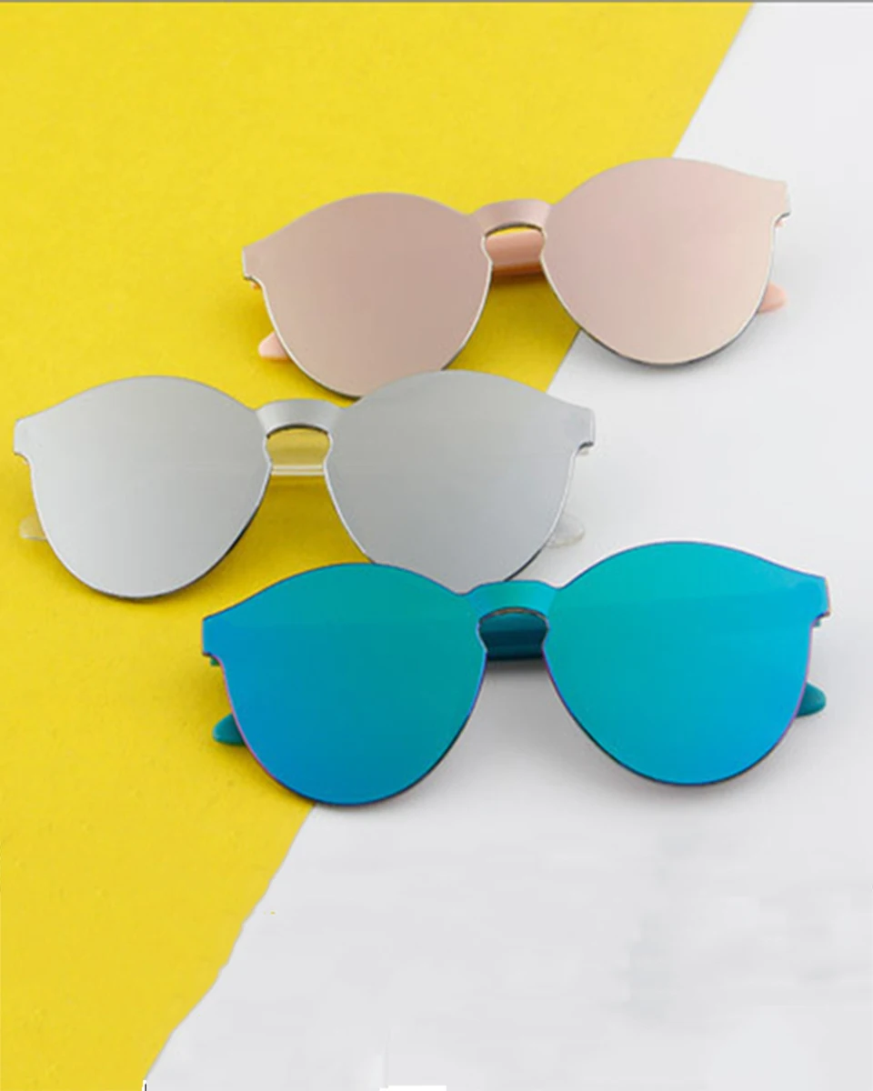  jumlai 2018 Children reflective mirror sunglasses baby sunglasses male and female anti - UV glasses for  Coated Sunglasses (3)